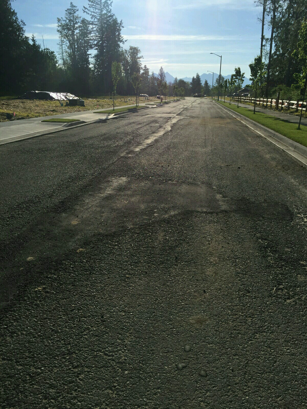Stanwood Road Paving Before