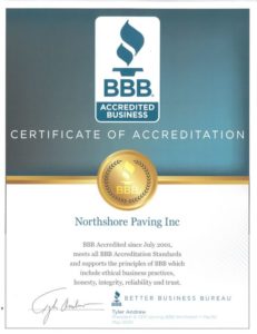 Certificate — Bothell, WA — Northshore Paving Inc.